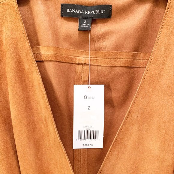 NWT Banana Republic Suede Leather Dress - Picture 7 of 8